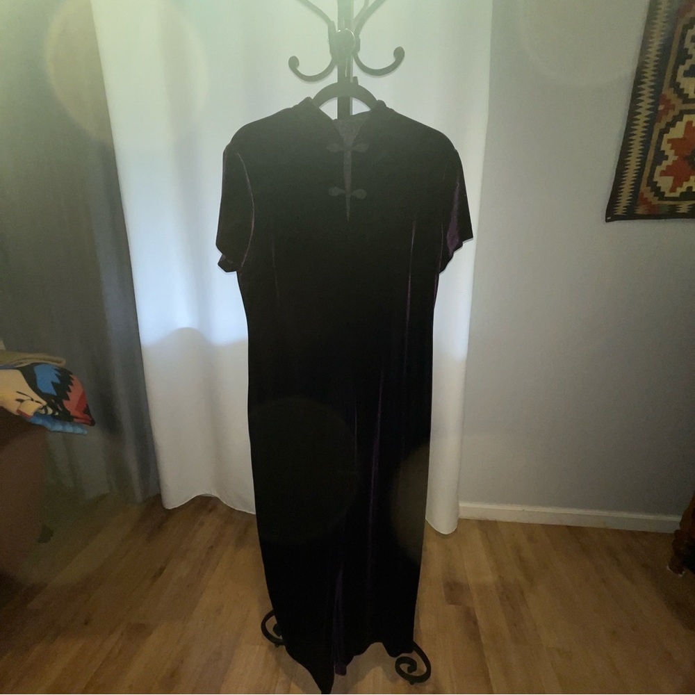 Robbie Bee Purple Velvet Dress